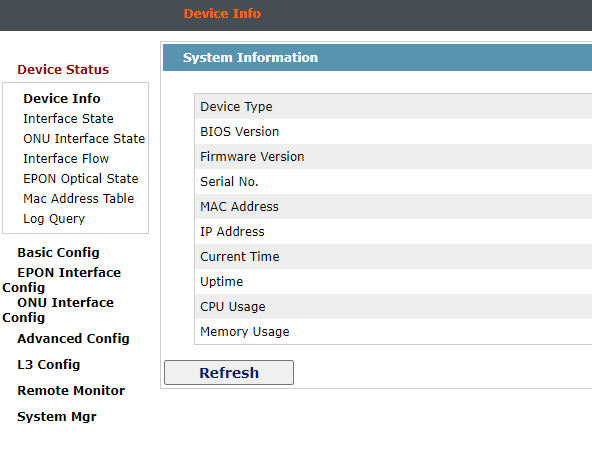 how to reset bdcom switch